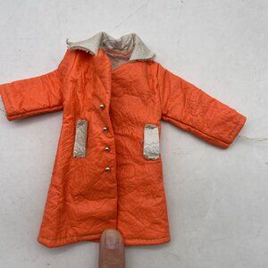 Vintage Shillman Rain Faux Leather Coat Jacket Orange 1969